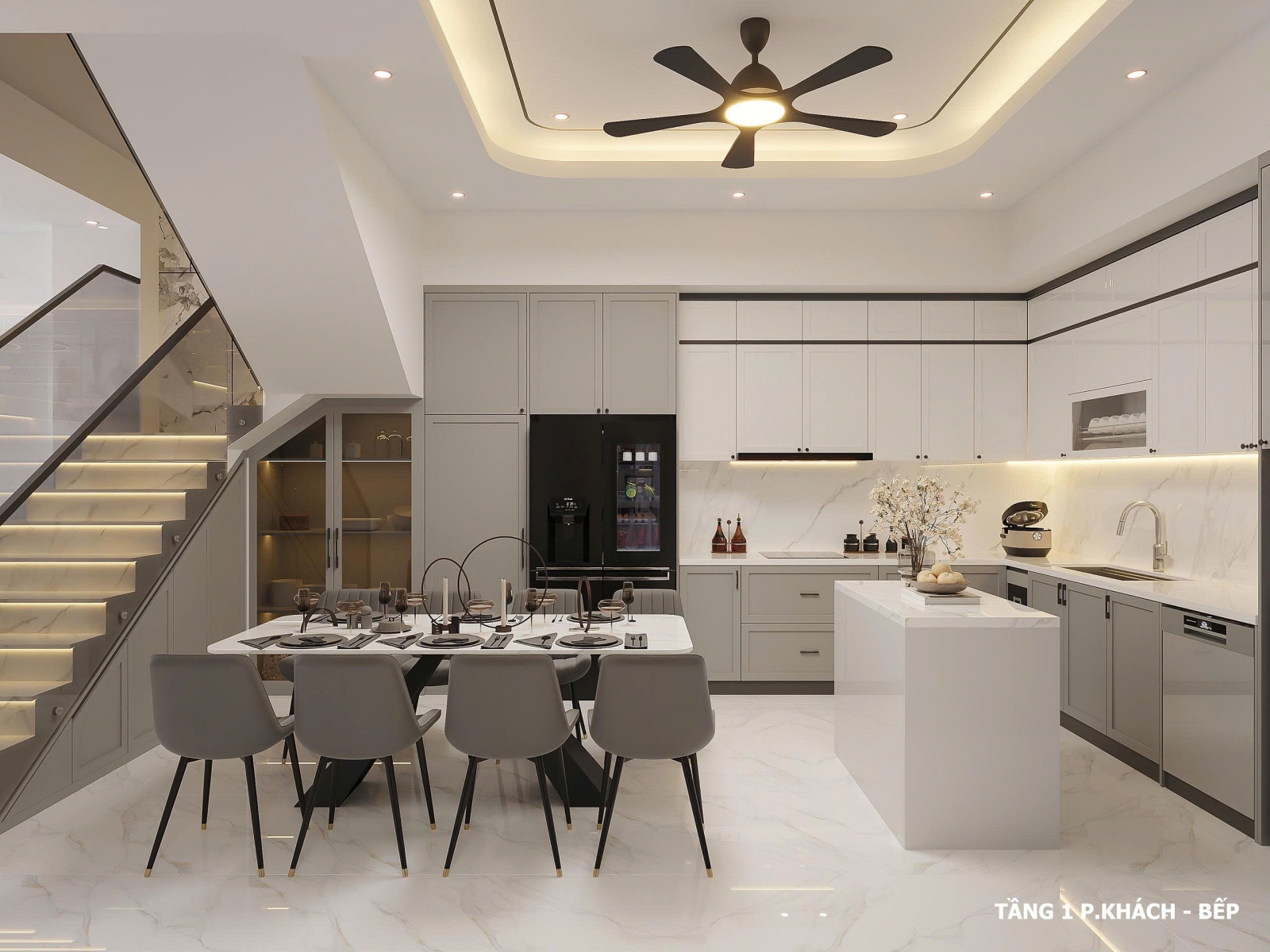 Thiết kế thi công nội thất nhà phố đẹp sang tối ưu từng không gian